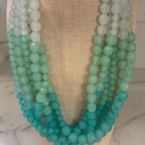 Elegant 6 Strand Ombré Beaded Necklace